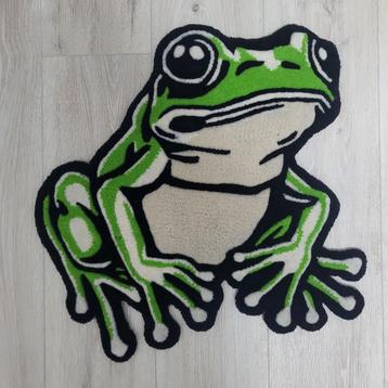 Groen kikker vloerkleed of muurdecoratie 55cm x 54cm beschikbaar voor biedingen