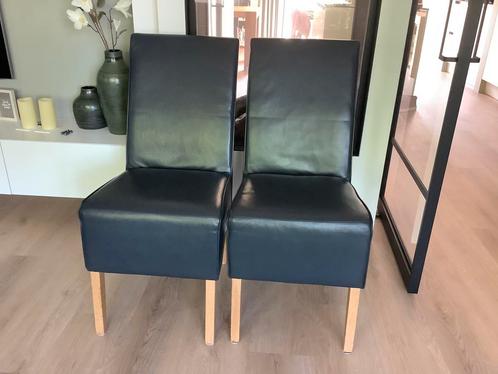 4 of 6 of 7 mooie leren kwaliteit eetkamerstoel donkerblauw, Huis en Inrichting, Stoelen, Gebruikt, Vijf, Zes of meer stoelen