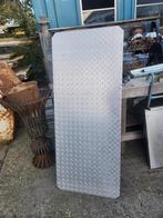 190 - Aluminium tranenplaat, 2-traans, antislip, gebeitst, Hobby en Vrije tijd, Ophalen, Zo goed als nieuw