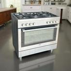 Gasfornuis BEKO breed 90cm met Heteluchtoven incl Garantie, Ophalen, 60 cm of meer, B, Zo goed als nieuw