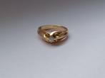 Prachtig 14kt + diamant ring, Gebruikt, Ophalen of Verzenden, Dame of Heer, Met edelsteen