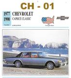 Ch1 autokaart chevrolet caprice classic ( 1977 - 1990 ), Ophalen of Verzenden, Zo goed als nieuw