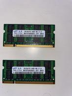 2 x 2GB 800 MHz laptop RAM geheugen, Computers en Software, 2 GB, Ophalen of Verzenden, 800 MHz, Laptop