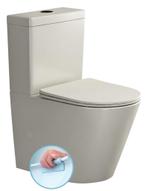 staand toilet beige - duoblok beige - duo toilet beige NEW!, Doe-het-zelf en Verbouw, Sanitair, Ophalen of Verzenden, Nieuw, Steen