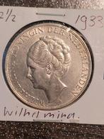 Rijksdaalder wilhelmina 1933,zfr., Postzegels en Munten, Munten | Nederland, Ophalen of Verzenden, Koningin Wilhelmina, 2½ gulden