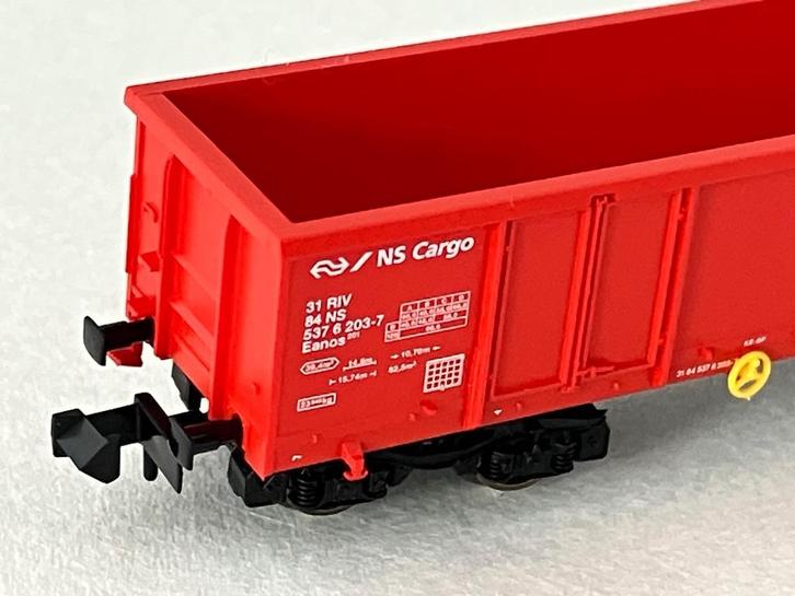 Fleischmann 931086 4-assige bulkgoederenwagon Eanos, Hobby en Vrije tijd, Modeltreinen | N-Spoor, Zo goed als nieuw, Wagon, Gelijkstroom