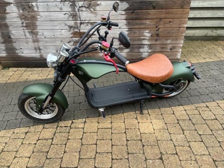 te koop: Echopper merk Mangosteen, kleur matgroen, Fietsen en Brommers, Snorfietsen en Snorscooters, Gebruikt, Overige merken