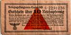 Derde Rijk tien pfennig 1939 kampgeld, Postzegels en Munten, Ophalen of Verzenden, Duitsland, Los biljet