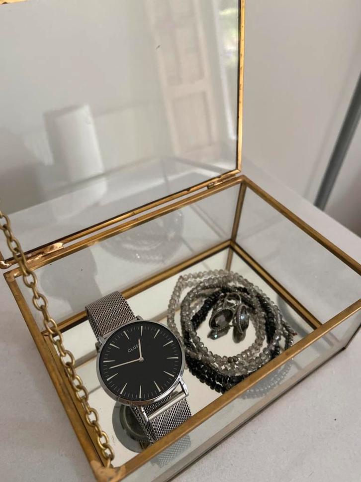Cluse horloge met bijpassende sieraden, Sieraden, Tassen en Uiterlijk, Overige Accessoires, Zo goed als nieuw, Ophalen of Verzenden