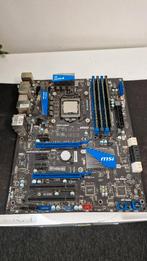 MSI P67A-GD65 moederbord + Intel Core i7-2600K (LGA1155), Gebruikt, DDR3, Ophalen of Verzenden, ATX