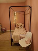 VT wonen hemelbed incl lattenbodem, 90 cm, Eenpersoons, Zwart, Ophalen of Verzenden