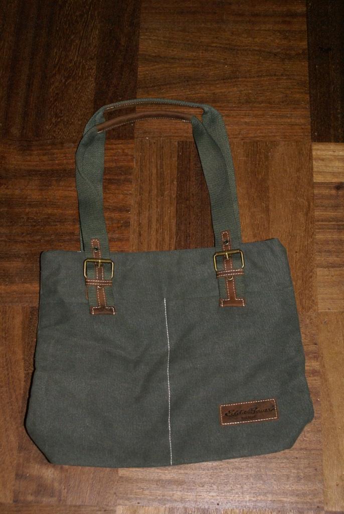 EDDIE BAUER schoudertas, Sieraden, Tassen en Uiterlijk, Tassen | Schoudertassen, Nieuw, Overige merken, Groen, Leer, Ophalen of Verzenden