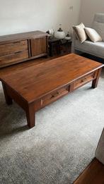 Salontafel met 2 laden, eiken, Ophalen, Gebruikt, 100 tot 150 cm, Eikenhout