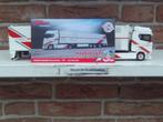 Tekno  Scania  met  oplegger   van  Chickline., Hobby en Vrije tijd, Modelauto's | 1:50, Ophalen of Verzenden, Nieuw, Bus of Vrachtwagen