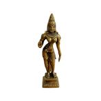 Klein Bronzen Parvati Beeld – Zuid-India – ca. Eind 20e Eeuw