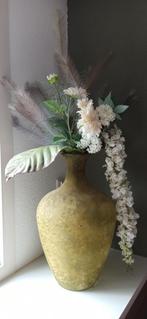 Groene vaas 65 cm glas, Ophalen, 50 tot 75 cm, Groen, Glas