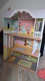Groot Barbiehuis met meubels en paard, Kinderen en Baby's, Speelgoed | Poppenhuizen, Ophalen, Gebruikt, Poppenhuis
