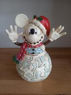 Walt Disney - Jim Shore: Mickey Mouse Snowy smiles - kerst, Verzamelen, Verzenden, Mickey Mouse, Zo goed als nieuw, Beeldje of Figuurtje