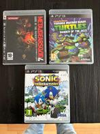 Playstation 3 games turtles, sonic en metal gear solid 4, Gebruikt, 2 spelers, Vanaf 3 jaar, Ophalen