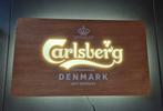 Carlsberg Bier Lichtreclame, Verzamelen, Ophalen of Verzenden, Zo goed als nieuw, Lichtbak of (neon) lamp