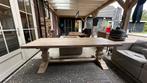 Kloostertafel massief eiken white/grey landelijk, Ophalen, 100 tot 150 cm, Klooster landelijk, Eikenhout