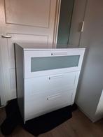 Witte ladenkast met 3 laden, Huis en Inrichting, Overige materialen, Gebruikt, 3 of 4 laden, Minder dan 100 cm