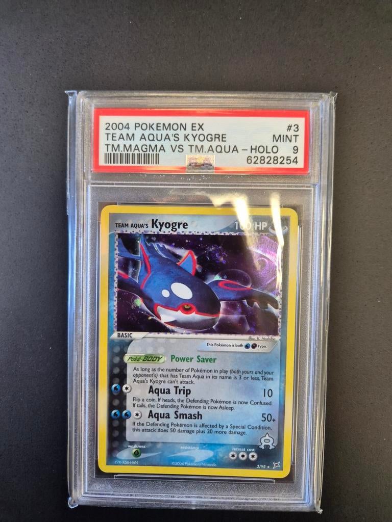 Team Aqua's Kyogre Holo PSA 9, Ophalen of Verzenden