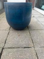 Plantenpot donker blauw, Ophalen of Verzenden, Rond, Steen, Minder dan 60 cm