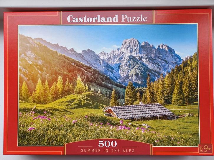 Puzzel 500 stukjes Summer in the Alps Castorland, Hobby en Vrije tijd, Denksport en Puzzels, Zo goed als nieuw, Ophalen of Verzenden