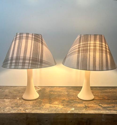 Set vintage keramiek space age tafellampen, Huis en Inrichting, Lampen | Tafellampen, Gebruikt, Minder dan 50 cm, Overige materialen