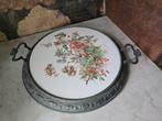 Antiek porseleinen dienblad taartplateau, Antiek en Kunst, Ophalen of Verzenden