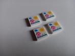 NIEUW: White Tile 2 x 2 with Drawing of Cloud, Sun, House, a, Lego, Nieuw, Ophalen of Verzenden, X