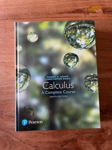 Calculus A Complete Course 9th edition beschikbaar voor biedingen
