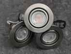 Set van 3 inbouwspots rond merk Massive, Gebruikt, Led, Metaal of Aluminium, Ophalen of Verzenden