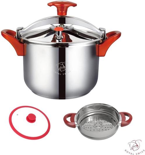 NIEUW! Royal Swiss Couscouspan/ Snelkookpan 8 Liter, Huis en Inrichting, Keuken | Potten en Pannen, Nieuw, Kookpan of Snelkookpan