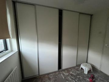 Schuifdeuren wit/aluminium