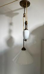 Oude katrol hanglamp, Huis en Inrichting, Lampen | Hanglampen, Ophalen, Zo goed als nieuw, Minder dan 50 cm
