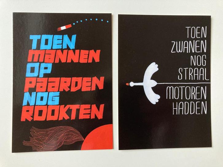 2 ansichtkaarten 100 jaar Reclame Klassiekers, Verzamelen, Ansichtkaarten | Themakaarten, Ongelopen, 1980 tot heden, Overige thema's