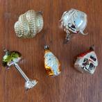 Antieke kerstballen 5 stuks, Diversen, Kerst, Ophalen of Verzenden, Zo goed als nieuw