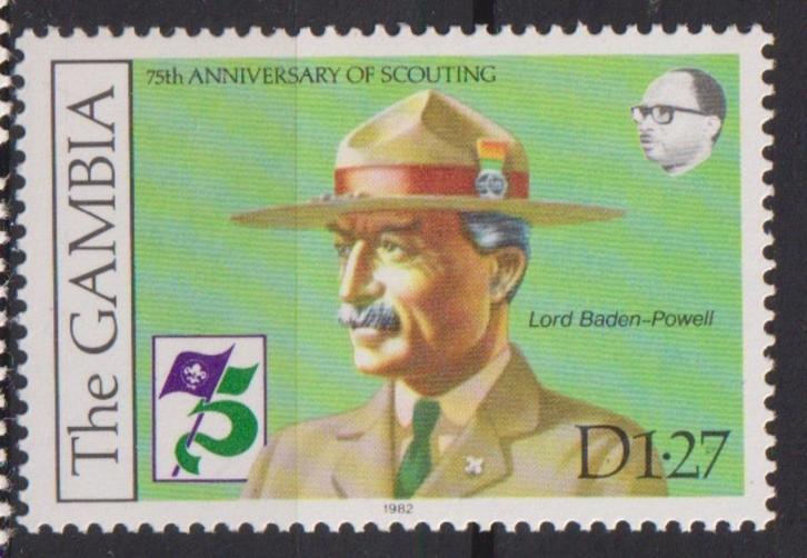 Gambia 1982 25 jaar Scouting Lord Baden Powell, Postzegels en Munten, Postzegels | Thematische zegels, Postfris, Overige thema's