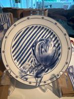 Heinen Delfts Blauw Tulpen Bord, Ophalen of Verzenden