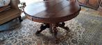 Antieke Ronde Tafel met Houtsnijwerk, Antiek en Kunst, Antiek | Meubels | Tafels, Ophalen