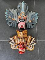 Raksha Naga gara houtsnijwerk masker Sri lanka groot, Ophalen of Verzenden