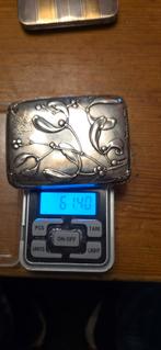 Zilveren art nouveau jugendstil sigaretten doos topstuk, Antiek en Kunst, Antiek | Goud en Zilver, Ophalen of Verzenden, Zilver