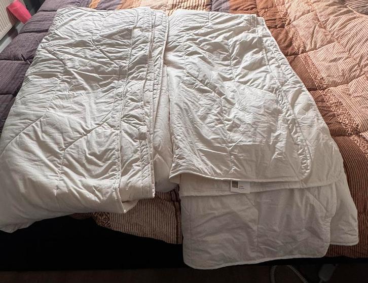 4 seizoenen texels schapenwol, Huis en Inrichting, Slaapkamer | Beddengoed, Zo goed als nieuw, Deken of Dekbed, Tweepersoons, Wit