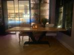 Eiken Boomstam Eettafel + Salontafel - Nieuwstaat, Ophalen, 100 tot 150 cm, Eikenhout, 200 cm of meer