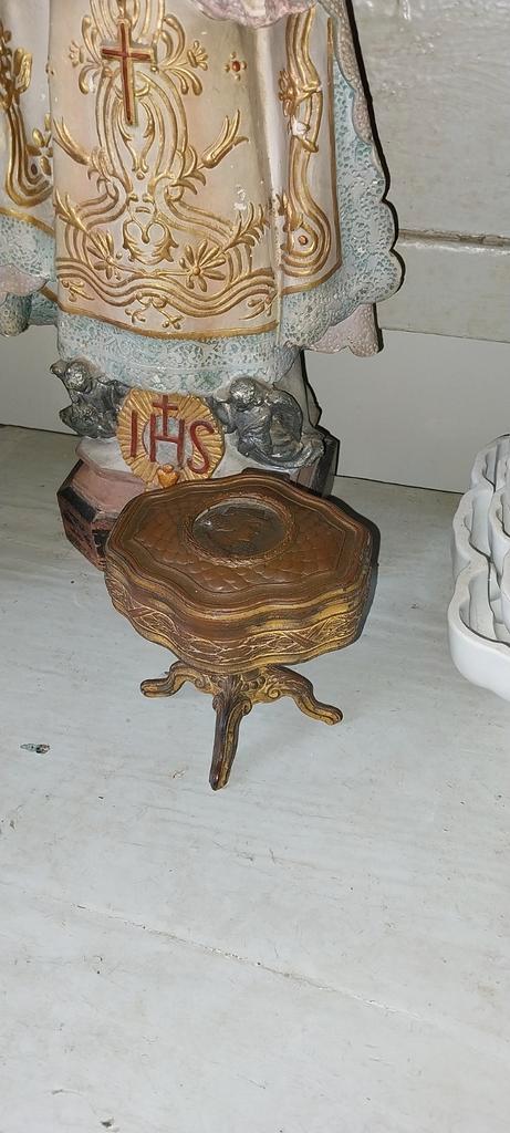 Oud juwelenkistje op poot, Antiek en Kunst, Curiosa en Brocante, Ophalen of Verzenden