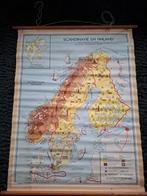 Oude schoolkaart Scandinavië en Finland  Bakker en Rusch, Ophalen, Aardrijkskunde