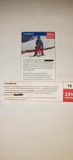 Kortingsbon snowworld, Tickets en Kaartjes, Kortingen en Cadeaubonnen, Drie personen of meer, Kortingsbon, Overige typen