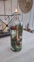 Mooie fles, kaars, kerst, bijna gratis, Ophalen, Overige materialen, 25 tot 50 cm, Nieuw